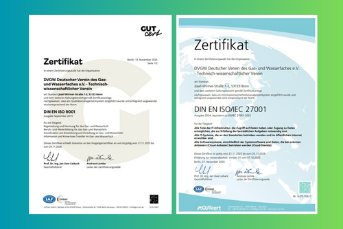 Die beiden Zertifikate als Bild