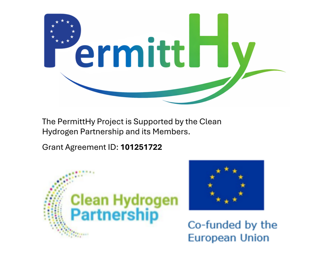 Logos von PermittHy, Clean Hydrogen Partnership und Europäischer Union