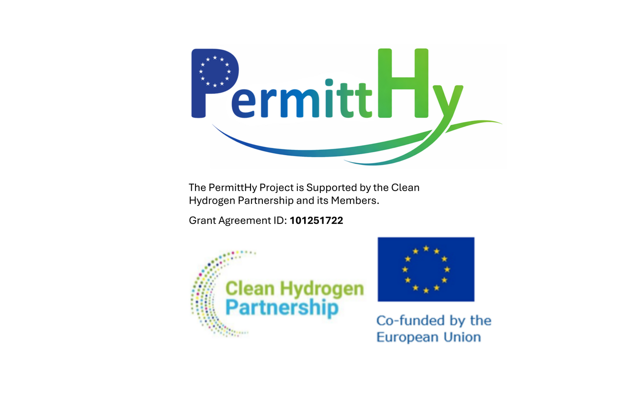 Logos von PermittHy, Clean Hydrogen Partnership und Europäischer Union
