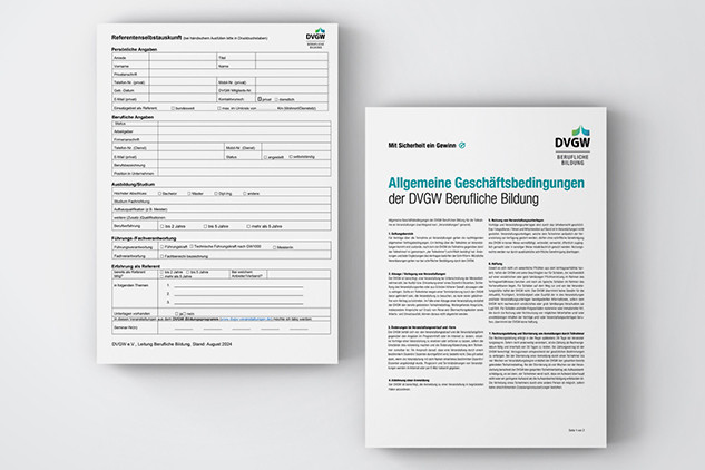 DVGW Berufliche Bildung Formulare