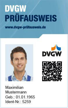 Muster DVGW-Prüfausweis